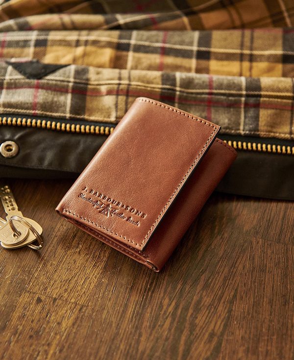 Barbour Torridon Leather Bi-fold Wallet Cognac | BABO89170