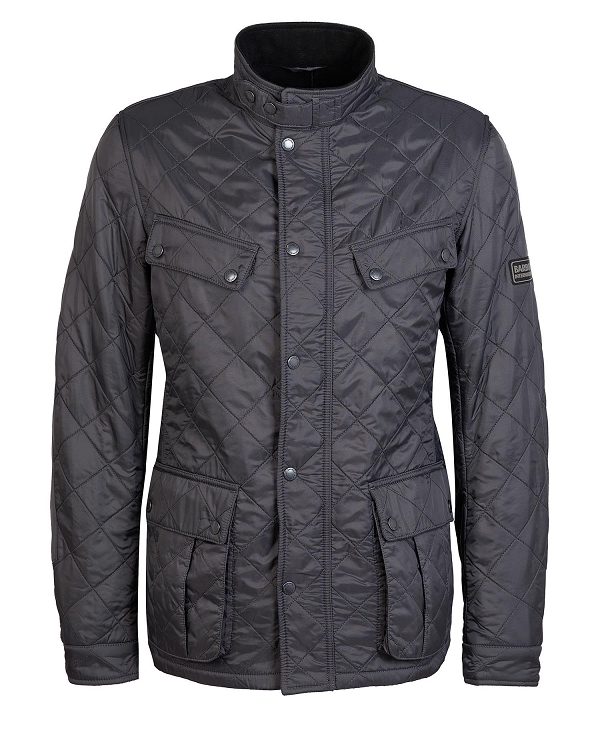 Barbour Tourer Ariel Polar Quilted Jacket Charcoal | BABO87294