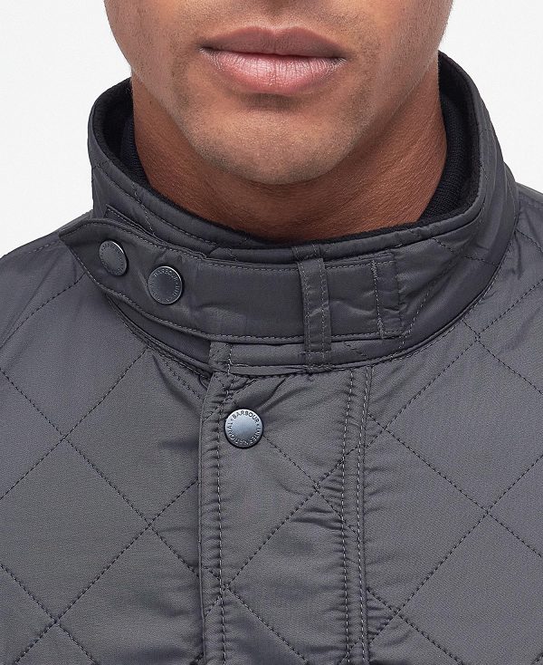 Barbour Tourer Ariel Polar Quilted Jacket Charcoal | BABO87294