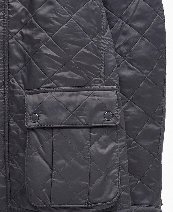 Barbour Tourer Ariel Polar Quilted Jacket Charcoal | BABO87294