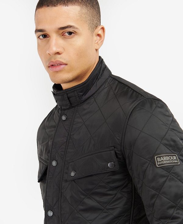 Barbour Tourer Ariel Polar Quilted Jacket Black | BABO87303