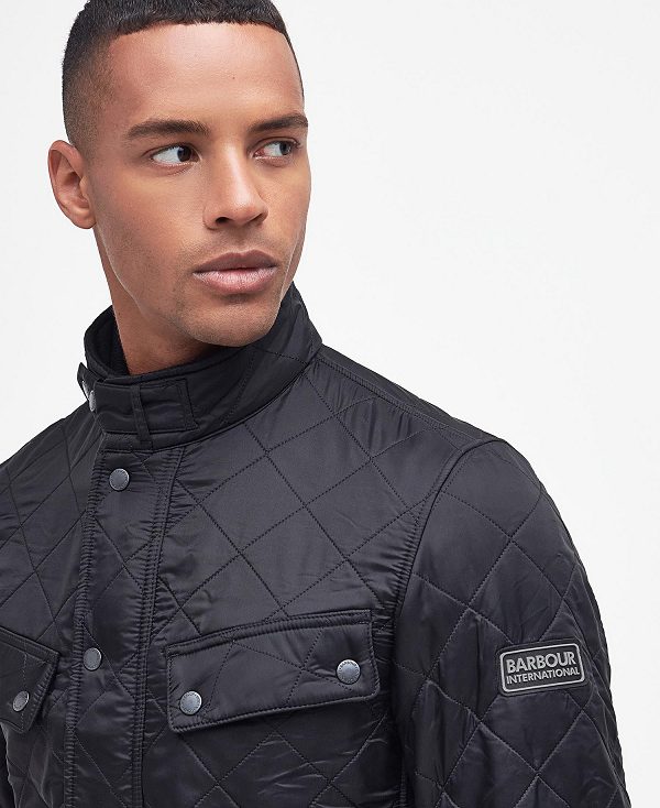 Barbour Tourer Ariel Polar Quilted Jacket Black | BABO87303