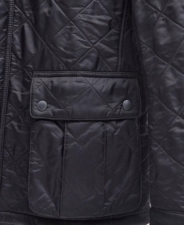 Barbour Tourer Ariel Polar Quilted Jacket Black | BABO87303