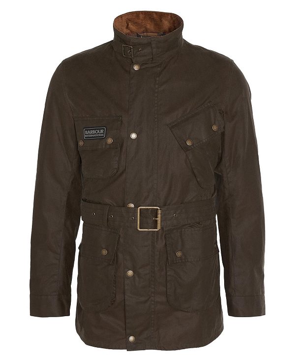 Barbour Tourer Slim International Waxed Jacket Beech | BABO87193