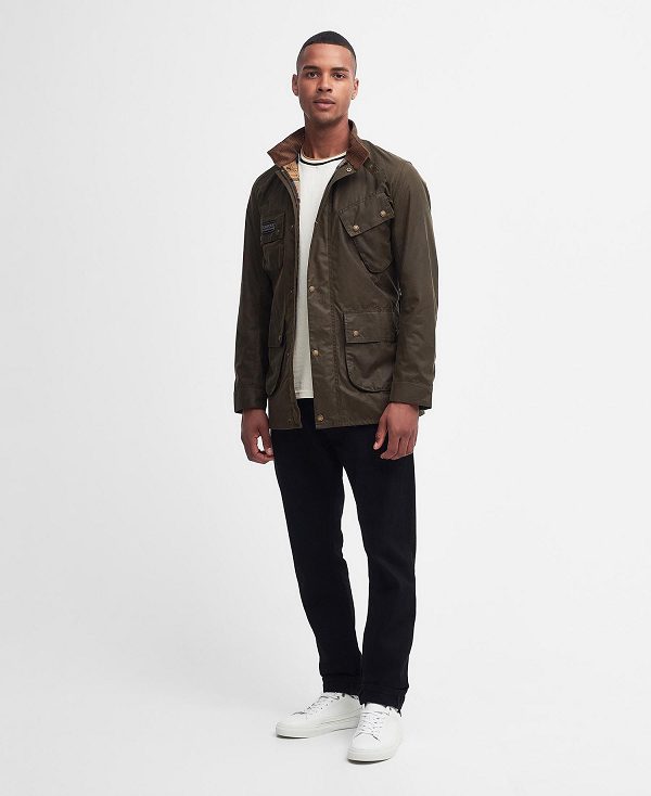 Barbour Tourer Slim International Waxed Jacket Beech | BABO87193