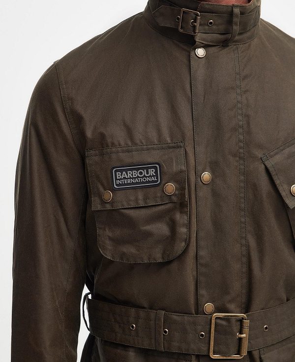 Barbour Tourer Slim International Waxed Jacket Beech | BABO87193