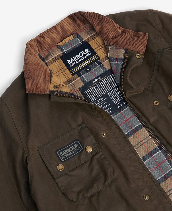 Barbour Tourer Slim International Waxed Jacket Beech | BABO87193