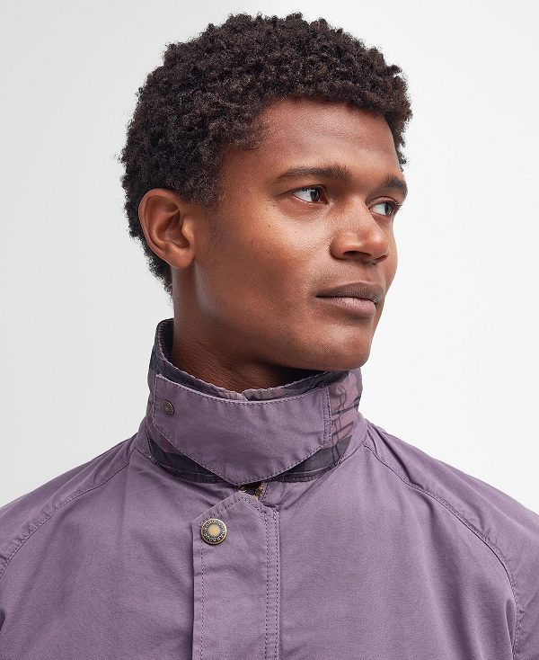 Barbour Tracker Casual Jacket Purple Slate | BABO87489