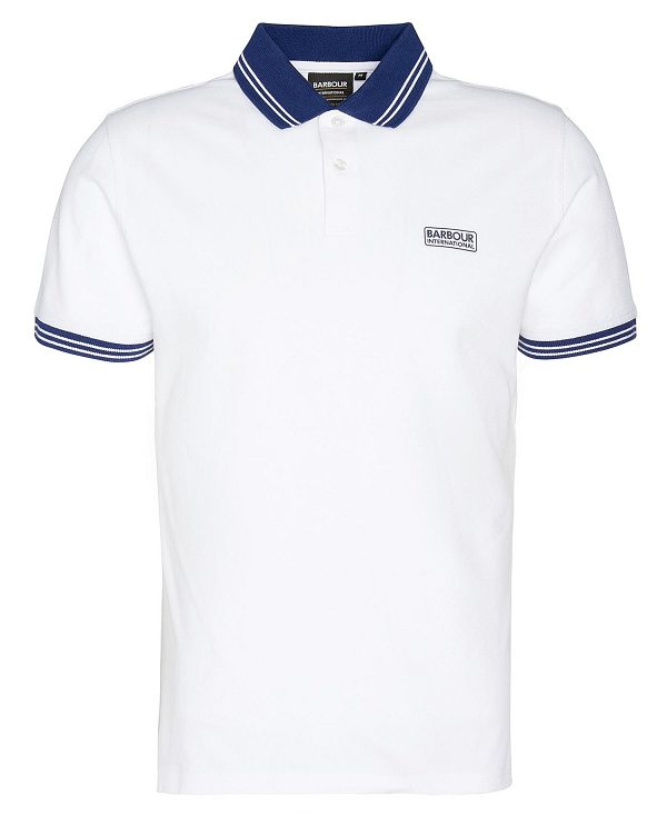 Barbour Tracker Short-sleeved Polo Shirt Bright White | BABO88193