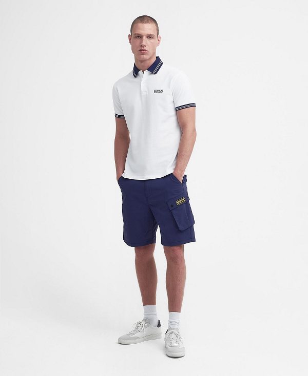 Barbour Tracker Short-sleeved Polo Shirt Bright White | BABO88193