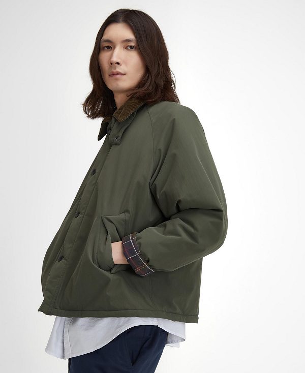 Barbour Transport Padded Casual Jacket Green | BABO87505