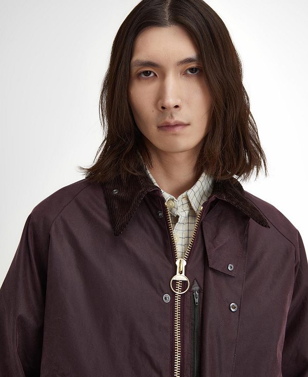 Barbour Transport Waxed Jacket Bordeaux | BABO87261