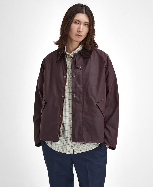 Barbour Transport Waxed Jacket Bordeaux | BABO87261