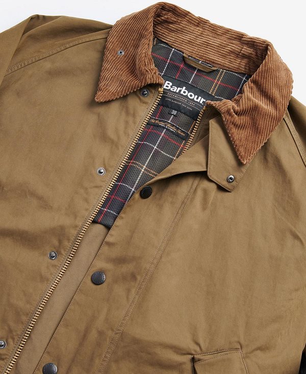 Barbour Transporter Oversized Casual Jacket Dark Sand | BABO87502