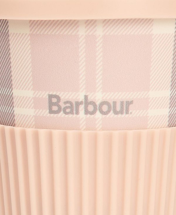 Barbour Travel Mug And Beanie Set Pink/Grey | BABO90052