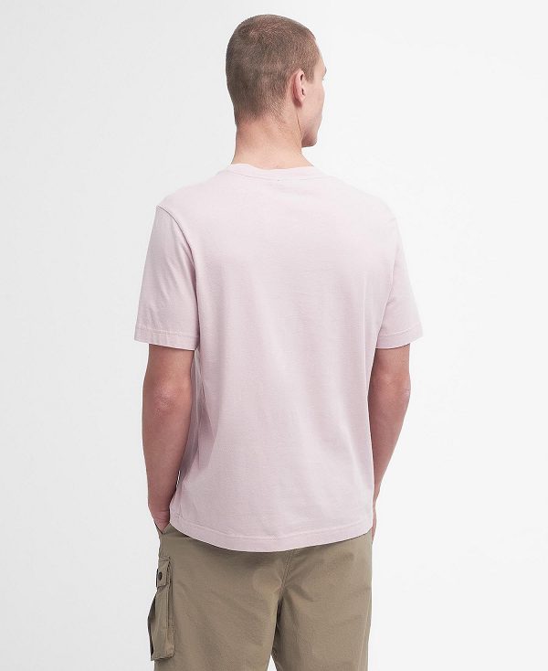 Barbour Triptych Graphic T-shirt Dusk Pink | BABO88366