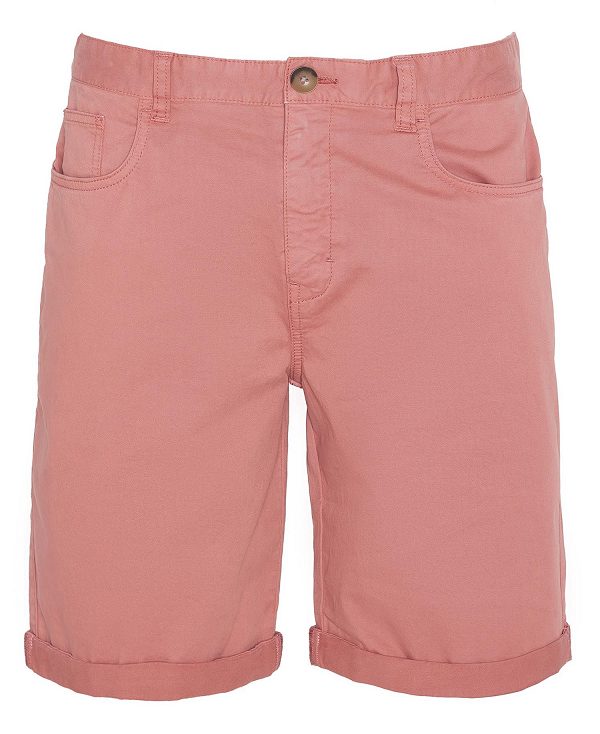 Barbour Twill Shorts Pink Clay | BABO88768