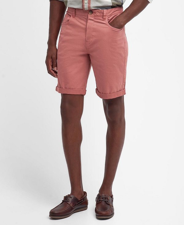 Barbour Twill Shorts Pink Clay | BABO88768