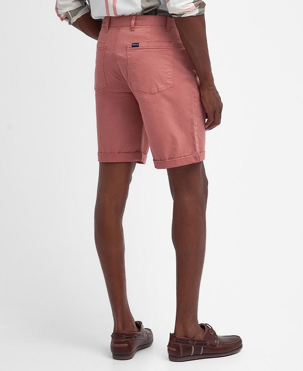 Barbour Twill Shorts Pink Clay | BABO88768