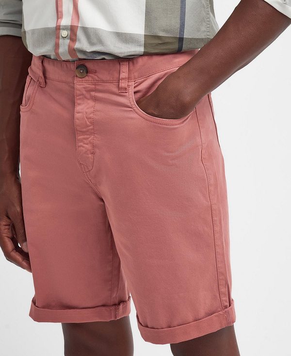 Barbour Twill Shorts Pink Clay | BABO88768