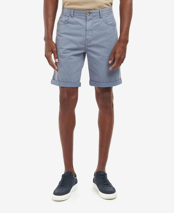 Barbour Twill Shorts Washed Blue | BABO88739