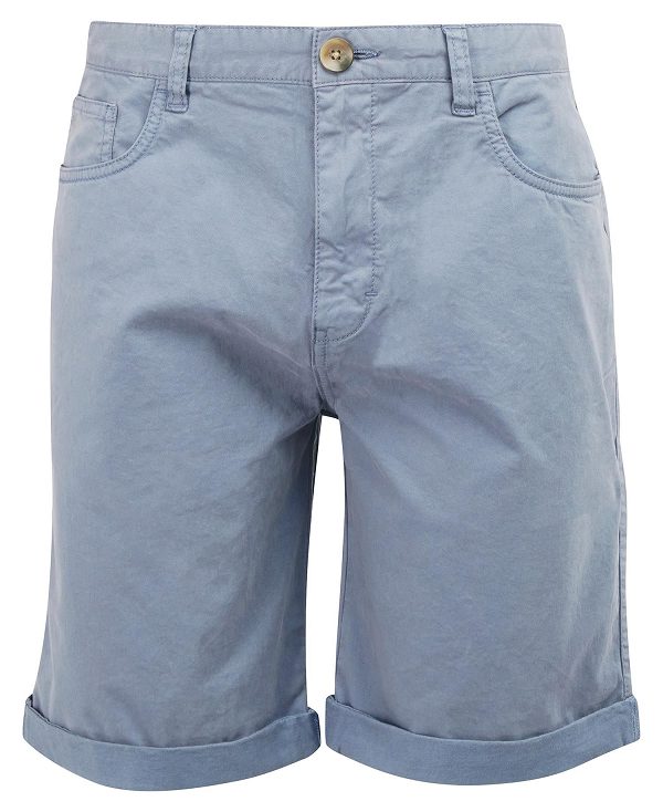 Barbour Twill Shorts Washed Blue | BABO88739