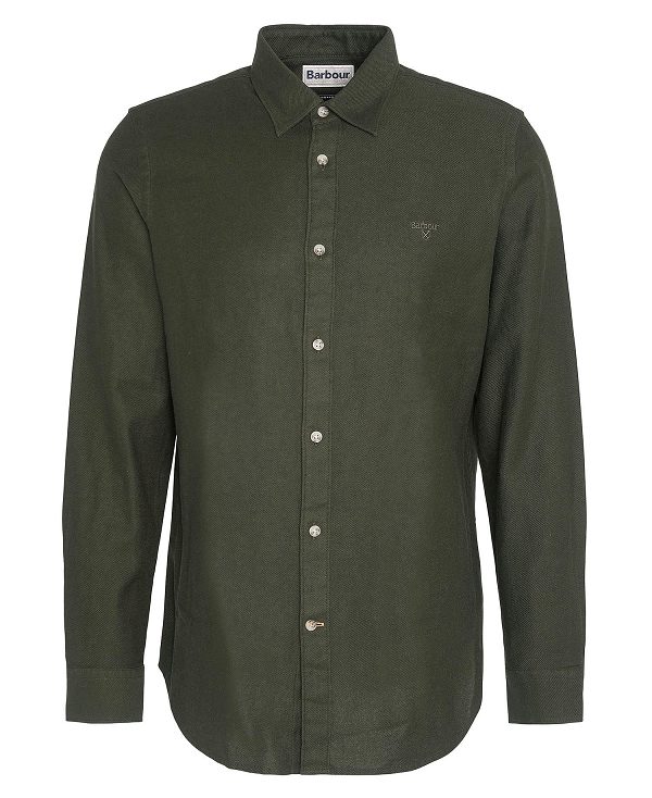 Barbour Twillbridge Tailored Long-sleeved Shirt Mist | BABO87588