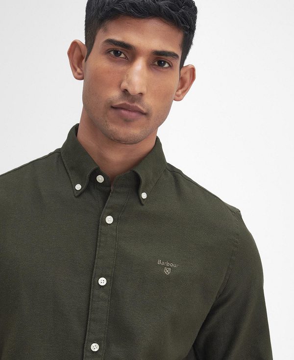 Barbour Twillbridge Tailored Long-sleeved Shirt Mist | BABO87588