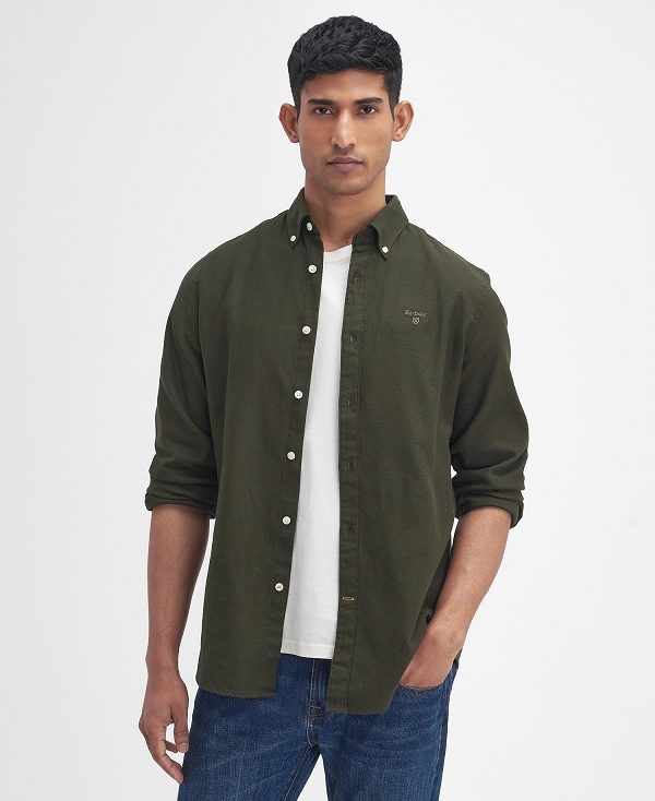 Barbour Twillbridge Tailored Long-sleeved Shirt Mist | BABO87588