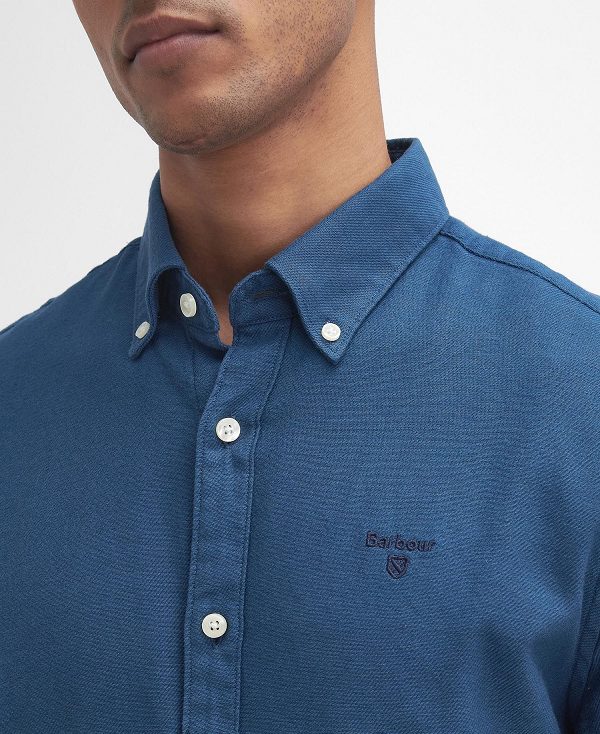 Barbour Twillbridge Tailored Long-sleeved Shirt Navy | BABO87881