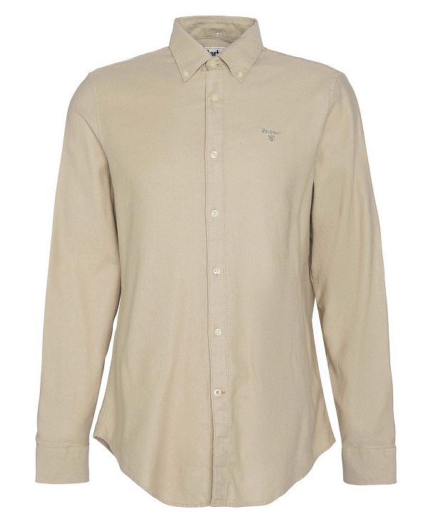 Barbour Twillbridge Tailored Long-sleeved Shirt Grey | BABO87882