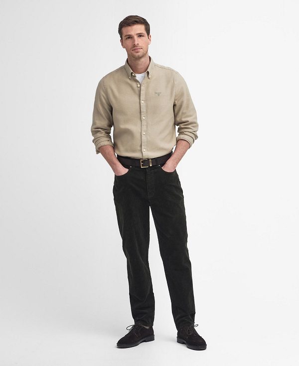 Barbour Twillbridge Tailored Long-sleeved Shirt Grey | BABO87882