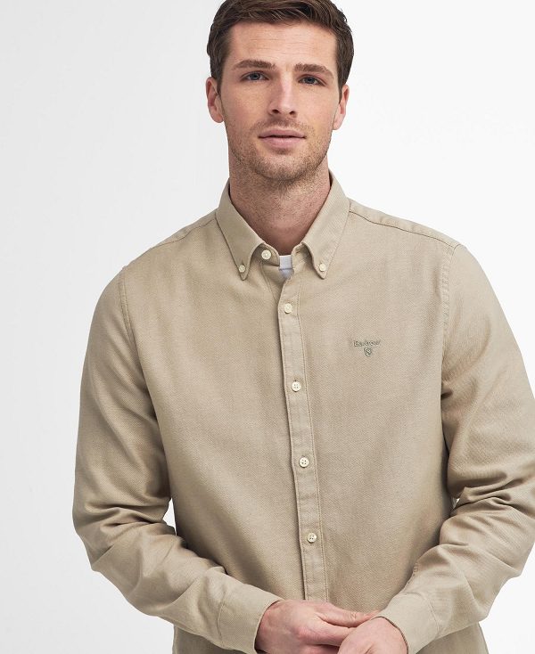 Barbour Twillbridge Tailored Long-sleeved Shirt Grey | BABO87882