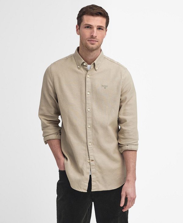 Barbour Twillbridge Tailored Long-sleeved Shirt Grey | BABO87882