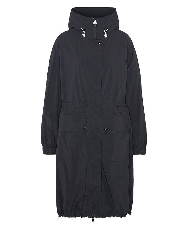 Barbour Varona Showerproof Parka Classic Black | BABO89402