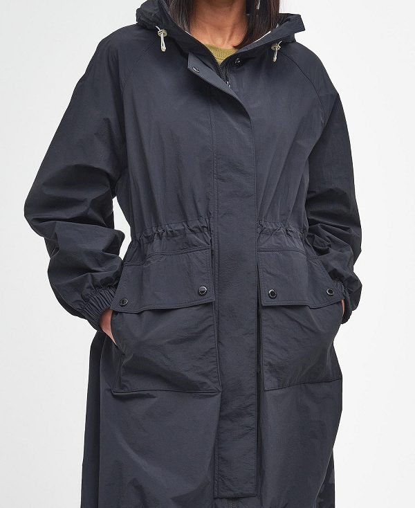 Barbour Varona Showerproof Parka Classic Black | BABO89402