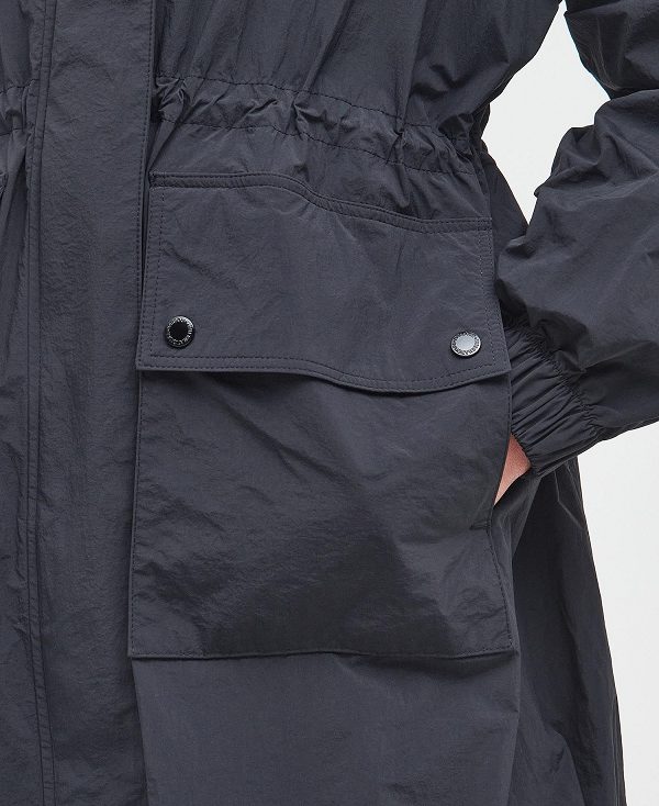 Barbour Varona Showerproof Parka Classic Black | BABO89402