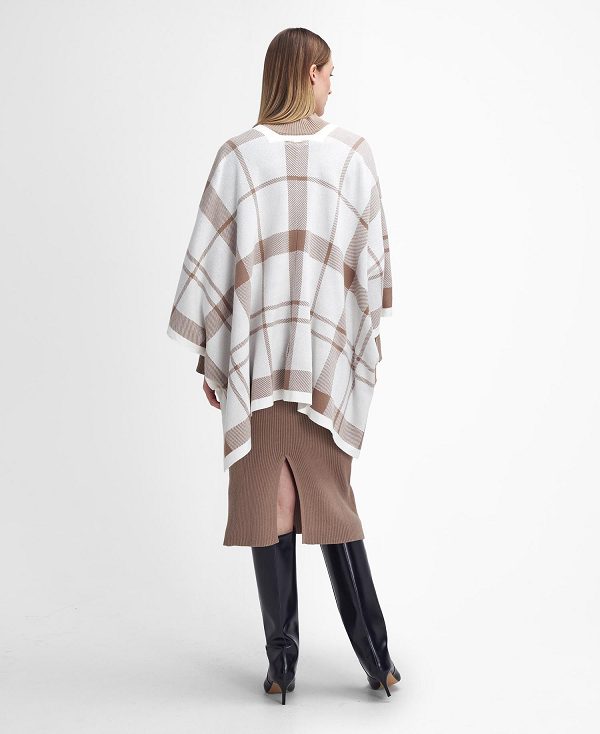 Barbour Veronica Tartan Cape Winter White Tartan | BABO89772