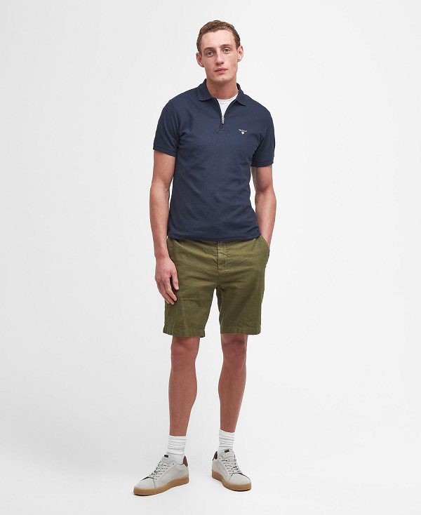 Barbour Wadworth Short-sleeved Polo Shirt Classic Navy | BABO88187