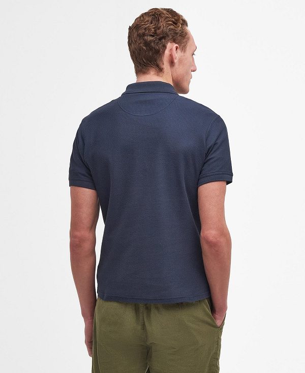 Barbour Wadworth Short-sleeved Polo Shirt Classic Navy | BABO88187