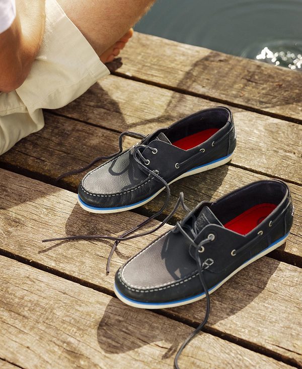 Barbour Wake Boat Shoes Navy | BABO88895