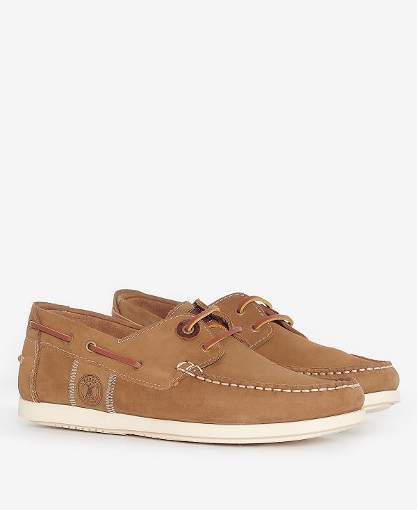 Barbour Wake Boat Shoes Taupe | BABO88898