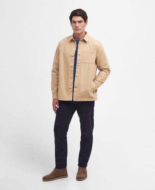 Barbour Washed Cotton Overshirt Putty | BABO87961