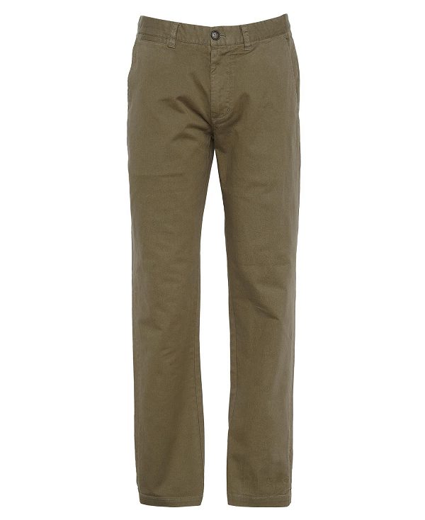 Barbour Washed Stretch Tailored Trousers Green | BABO88815