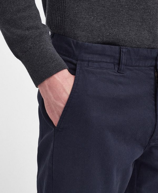 Barbour Washed Stretch Tailored Trousers Navy | BABO88816