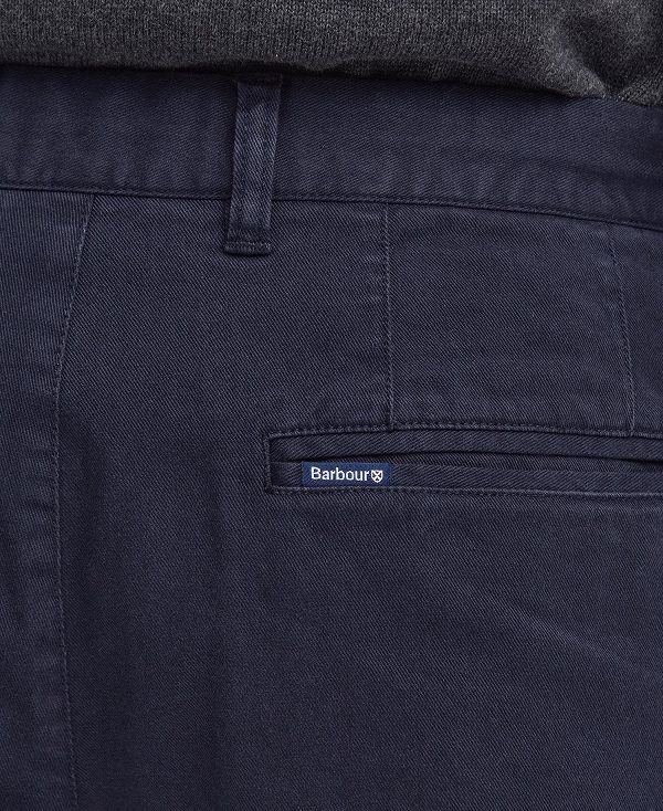 Barbour Washed Stretch Tailored Trousers Navy | BABO88816