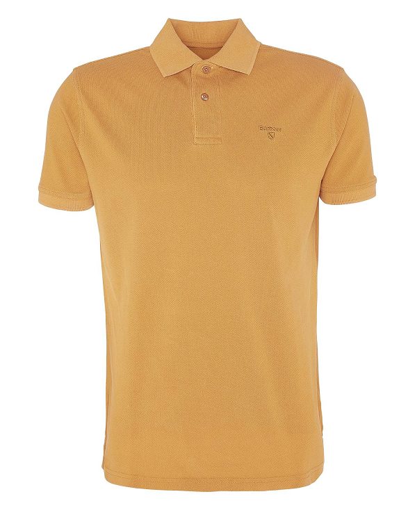 Barbour Washed-out Sports Polo Shirt Cumin | BABO88086