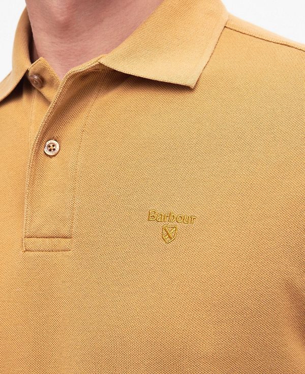 Barbour Washed-out Sports Polo Shirt Cumin | BABO88086