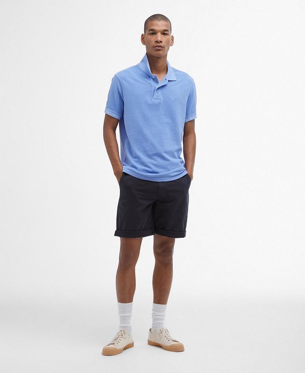 Barbour Washed-out Sports Polo Shirt Dusty Mint | BABO88207