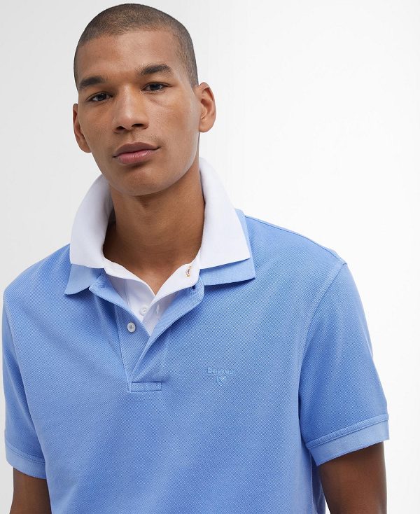 Barbour Washed-out Sports Polo Shirt Dusty Mint | BABO88207